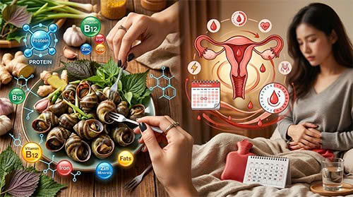 Bạn gái tới tháng ăn ốc được không?